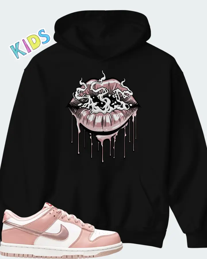 Nike Dunk Low Pink Velvet Matching Kid's Hoodie