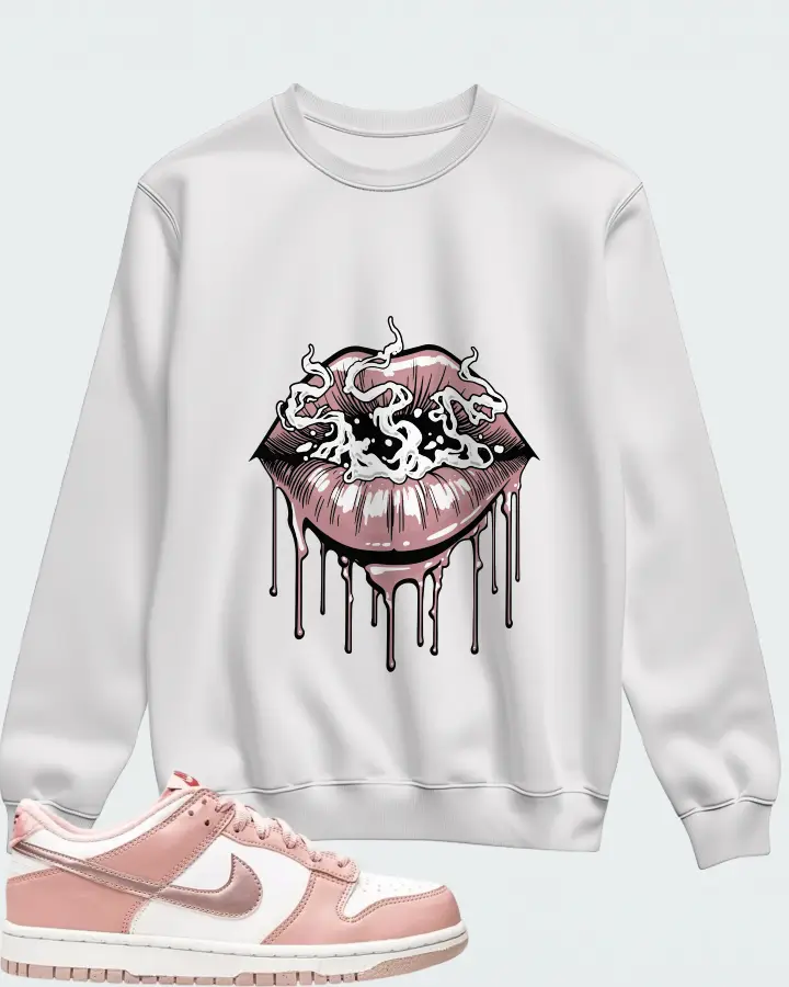 Nike Dunk Low Pink Velvet Matching Sweatshirt