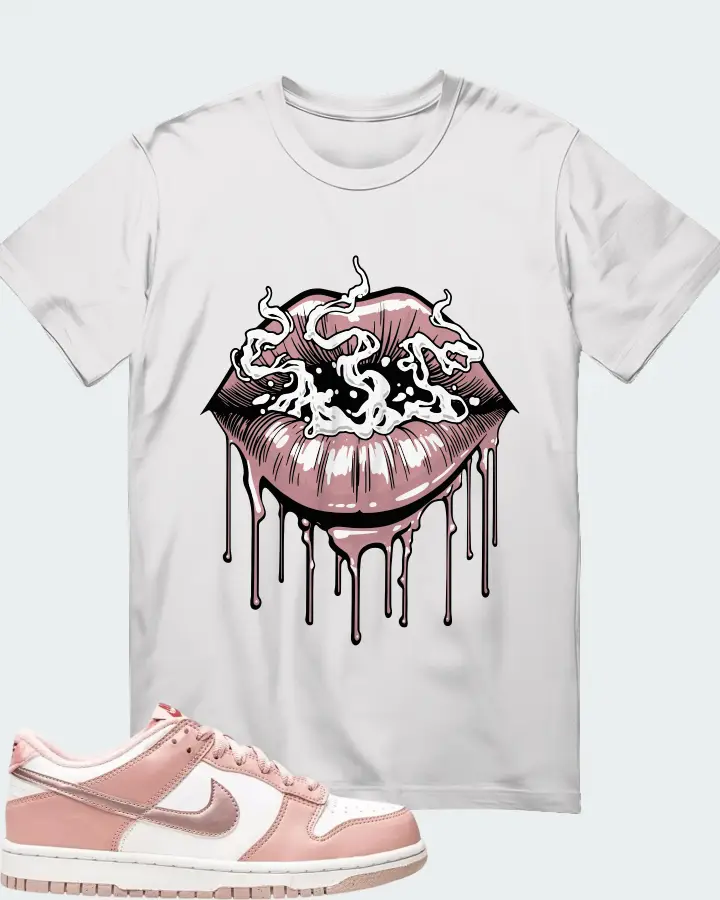 Nike Dunk Low Pink Velvet Matching T-Shirt