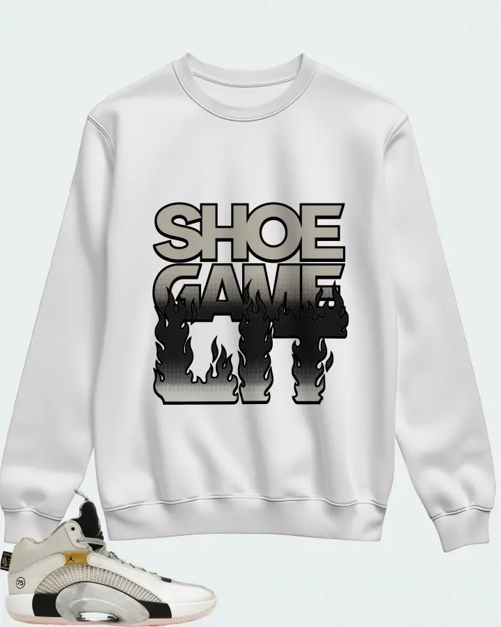 Jordan XXXV Sneaker Matching White Sweatshirt - Shoe Game Lit Refreshed