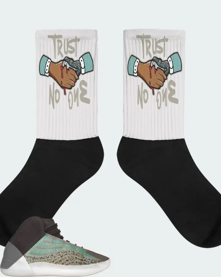 Yeezy Quantum Ophanim Cageless  Sneaker Matching White Socks - Trust No One