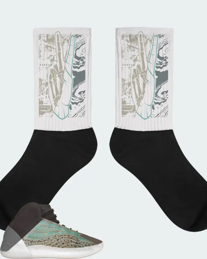 Yeezy Quantum Ophanim Cageless  Sneaker Matching White Socks - Peace of mind
