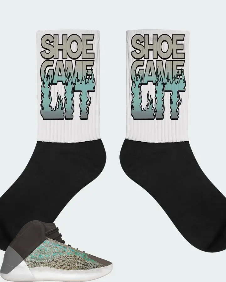 Yeezy Quantum Ophanim Cageless  Sneaker Matching White Socks - Shoe Game Lit Refreshed