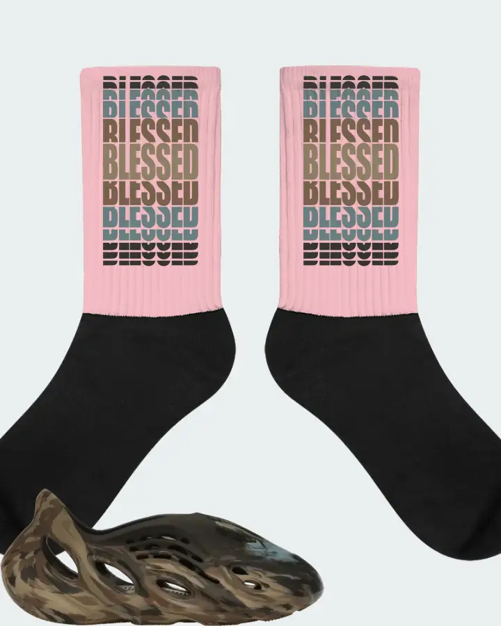 adidas Yeezy Foam RNR Sneaker Matching Pink Socks - BLESSED Many Times