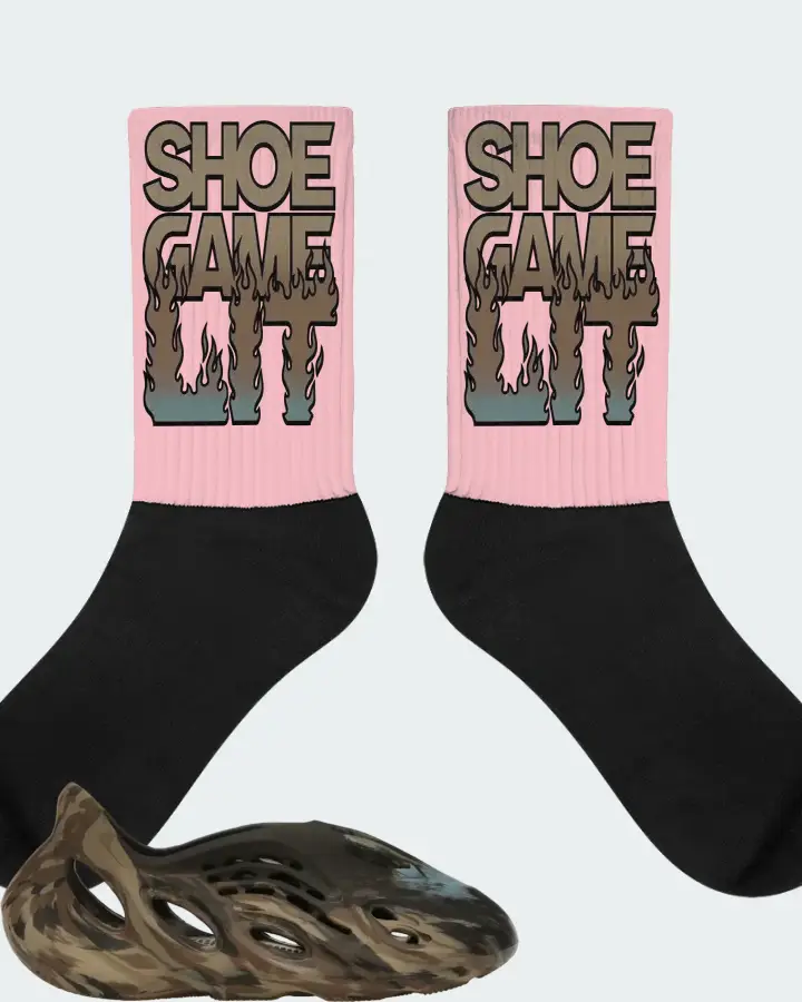 adidas Yeezy Foam RNR Sneaker Matching Pink Socks - Shoe Game Lit Refreshed