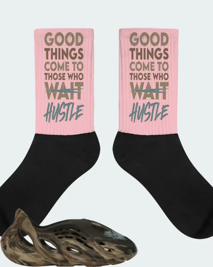 adidas Yeezy Foam RNR Sneaker Matching Pink Socks - Good Things Come