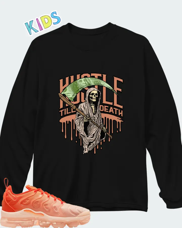 Nike Air VaporMax Plus Citrus  Matching Kid's Long Sleeve T-Shirt