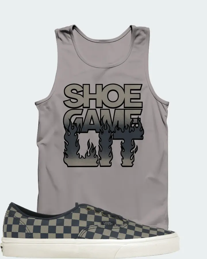 Vans Authentic Sneaker Matching Grey Tank Top - Shoe Game Lit Refreshed