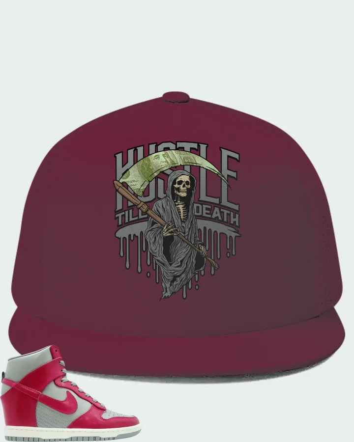 Nike Dunk Sky High Medium Grey Fuchsia Matching Hat