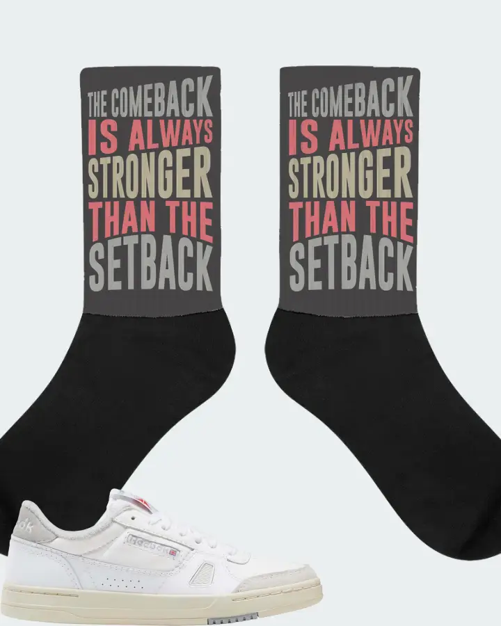 Reebok LT Court Sneaker Matching Dark Grey Socks - The Comeback