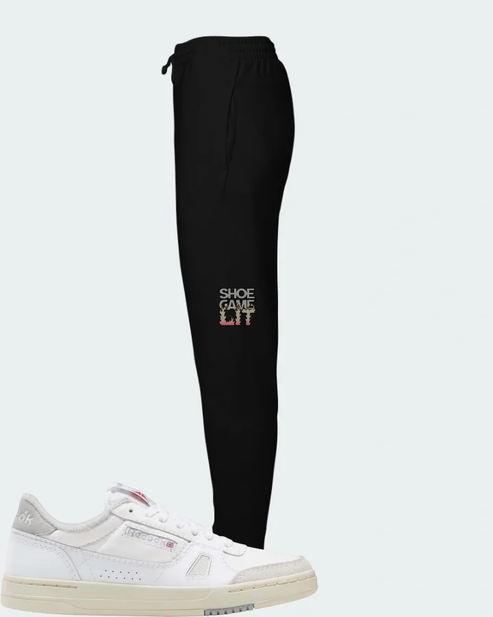 Reebok LT Court Sneaker Matching Black Joggers - Shoe Game Lit Refreshed