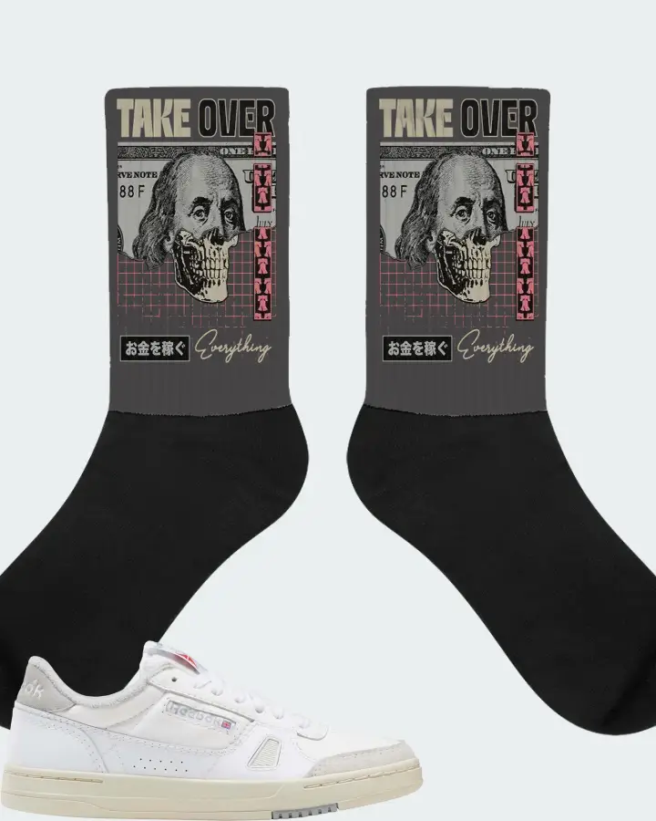Reebok LT Court Sneaker Matching Dark Grey Socks - Take Over