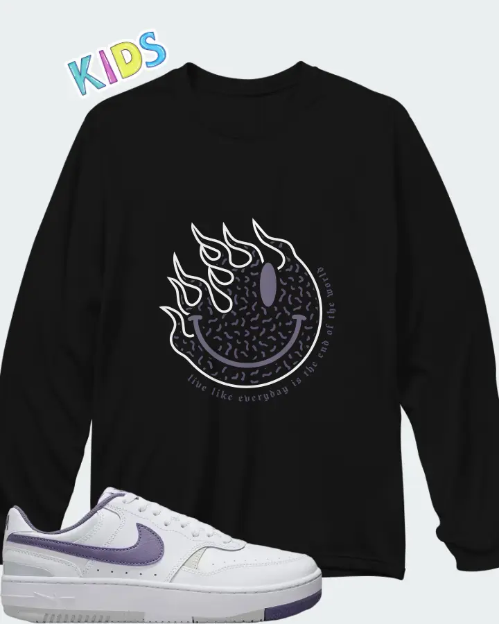Nike Gamma Force White Daybreak Matching Kid's Long Sleeve T-Shirt