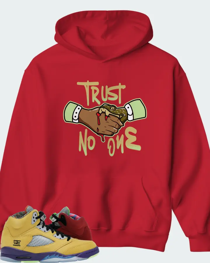 Jordan 5 Retro Sneaker Matching Hoodie - Trust No One