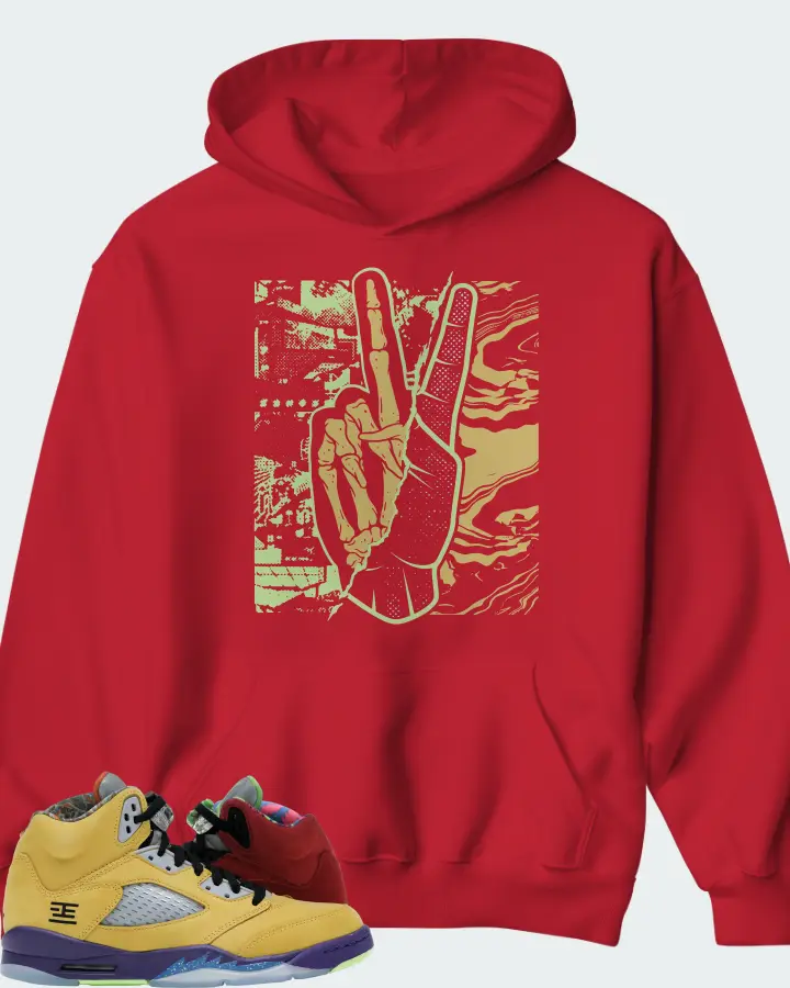 Jordan 5 Retro Sneaker Matching Hoodie - Peace of mind