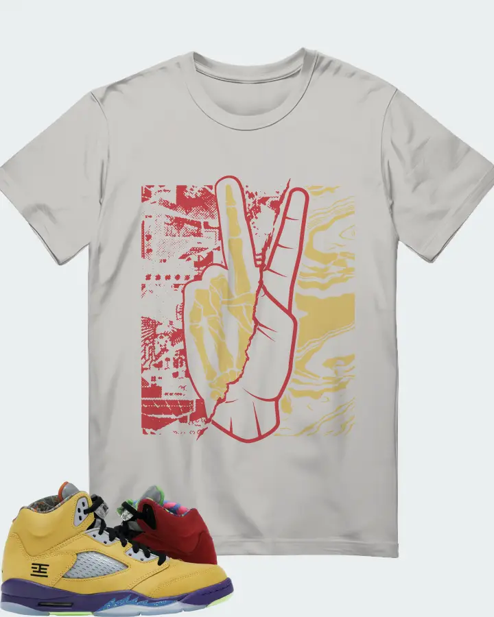 Jordan 5 Retro Sneaker Matching Grey T-Shirt - Peace of mind