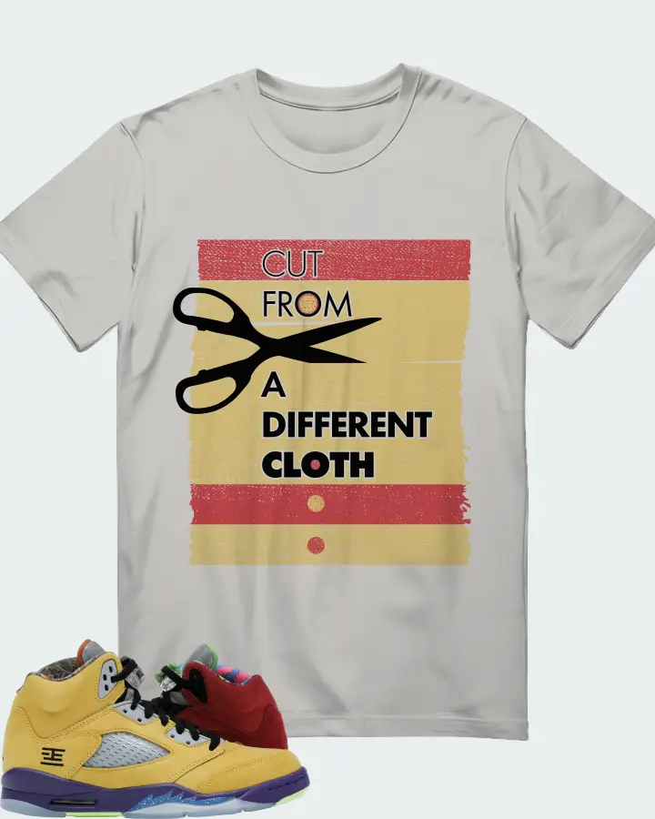 Jordan 5 Retro Sneaker Matching Grey T-Shirt - Cut From a Different Cloth