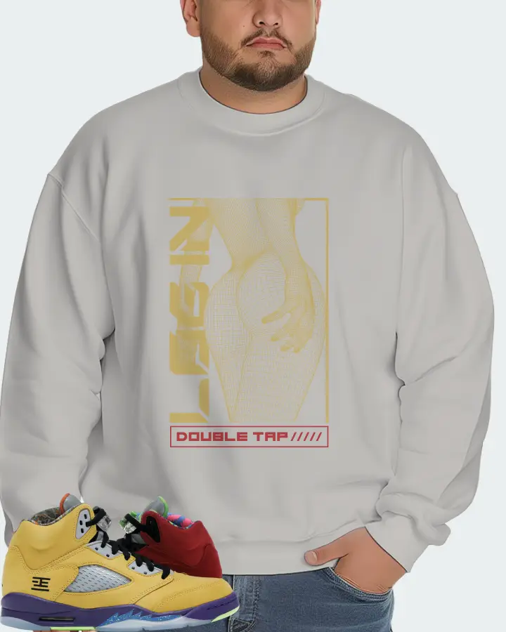 Jordan 5 Retro Sneaker Matching Grey Sweatshirt (LOGIN) - View 6