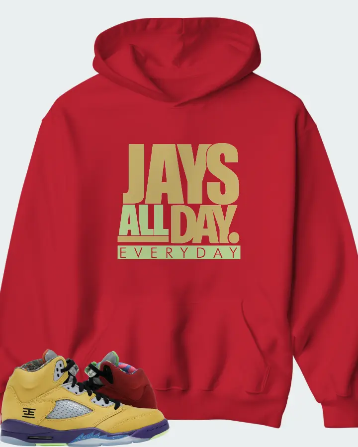 Jordan 5 Retro Sneaker Matching Hoodie - Jays All Day