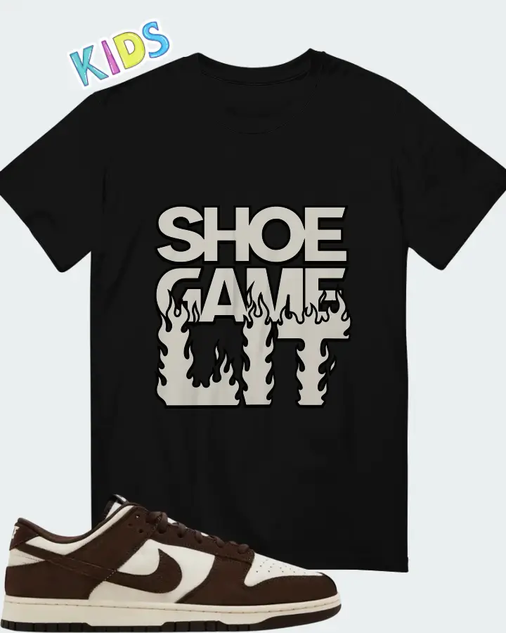 Nike Dunk Low SE Baroque Brown Pale Ivory Matching Kid's T-Shirt