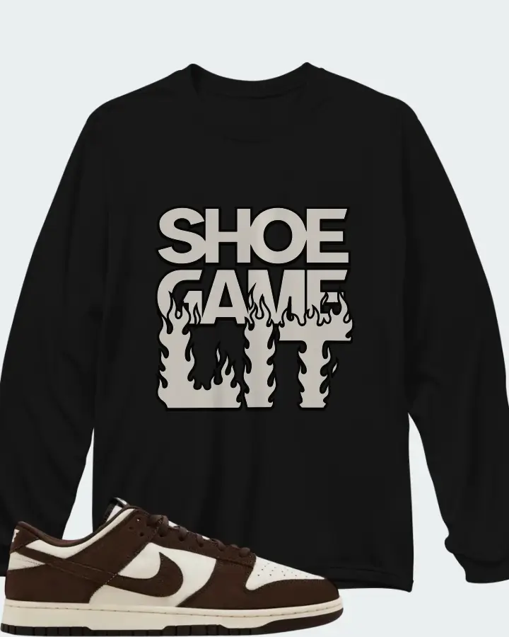 Nike Dunk Low SE Baroque Brown Pale Ivory Matching Long Sleeve T-Shirt