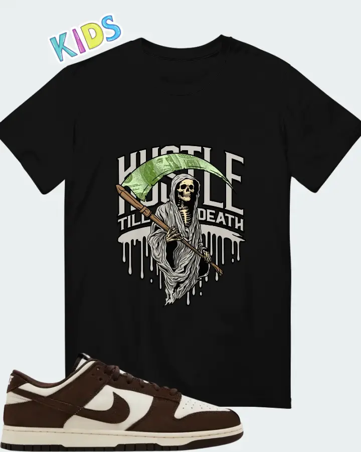 Nike Dunk Low SE Baroque Brown Pale Ivory Matching Kid's T-Shirt