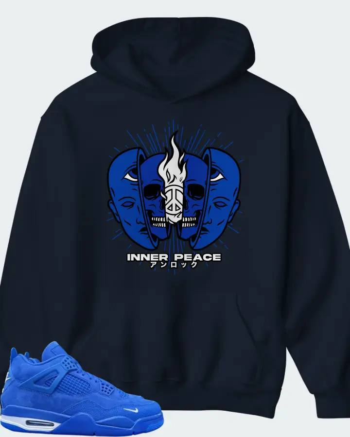 Air Jordan 4 Retro Nigel Sylvester Brick by Brick Blue Matching Hoodie