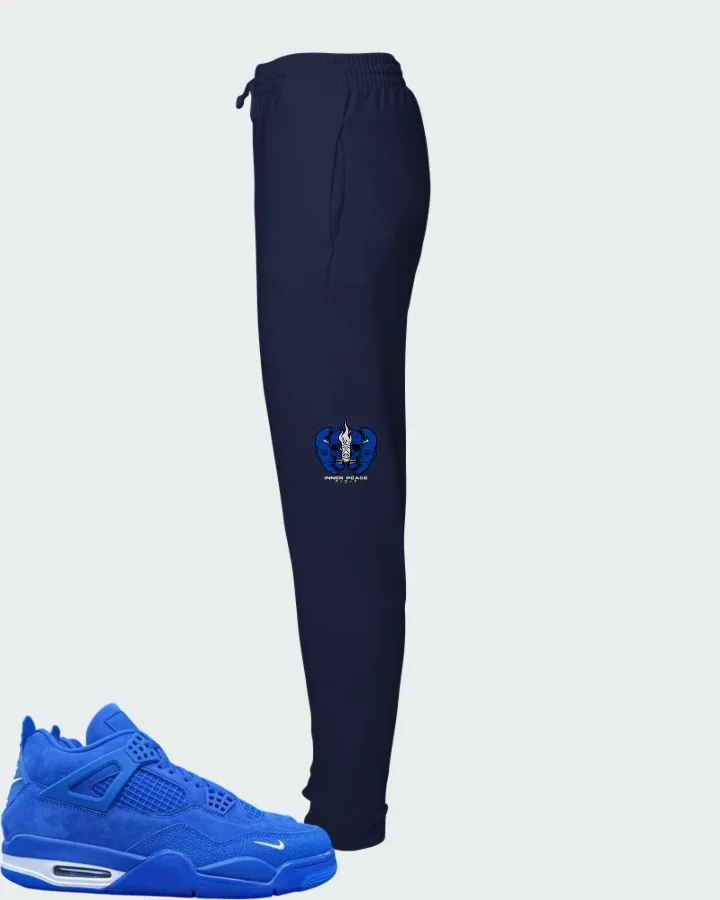 Air Jordan 4 Retro Nigel Sylvester Brick by Brick Blue Matching Joggers