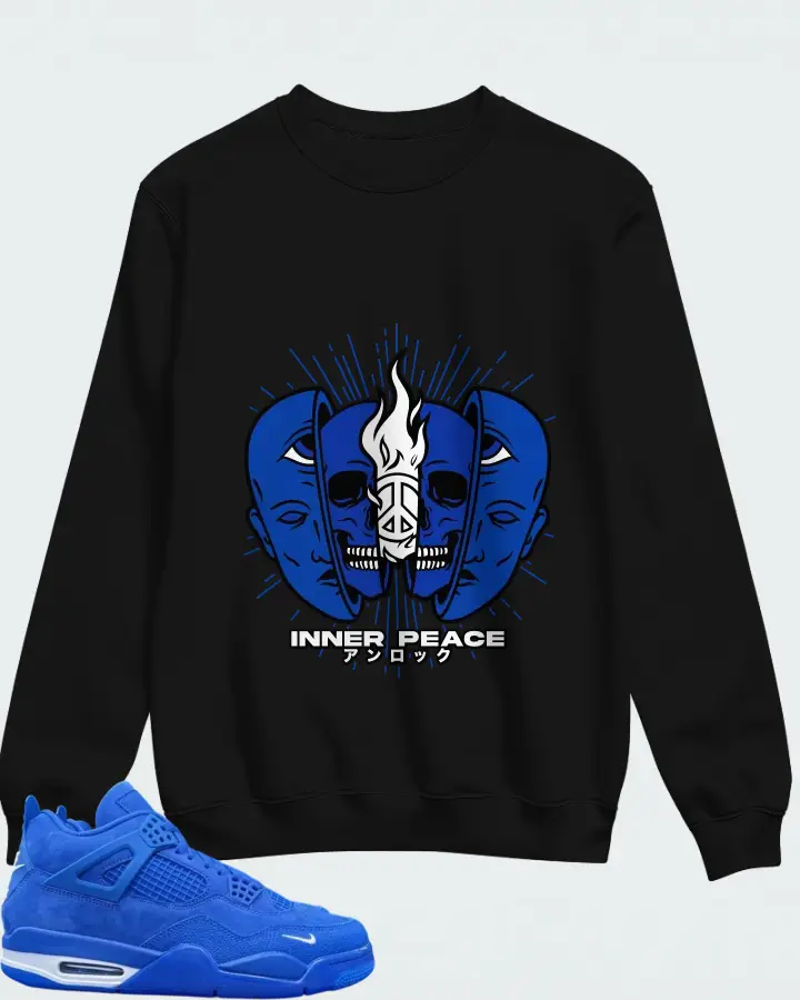 Air Jordan 4 Retro Nigel Sylvester Brick by Brick Blue Matching Sweatshirt