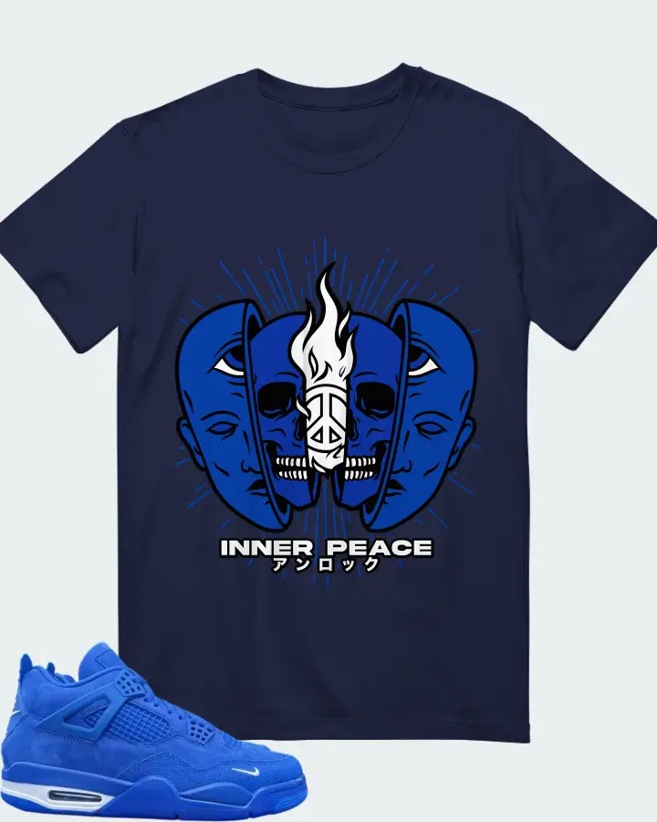 Air Jordan 4 Retro Nigel Sylvester Brick by Brick Blue Matching T-Shirt