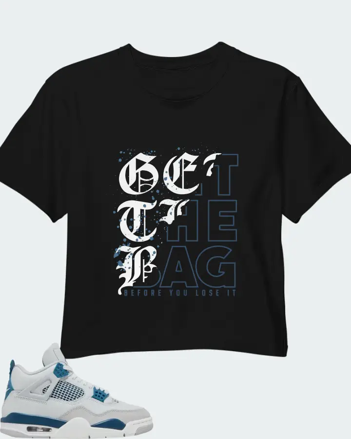 Air Jordan 4 OG Military Blue Matching Crop Top