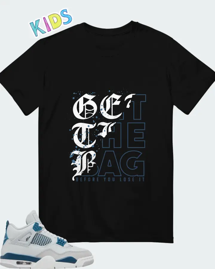 Air Jordan 4 OG Military Blue Matching Kid's T-Shirt