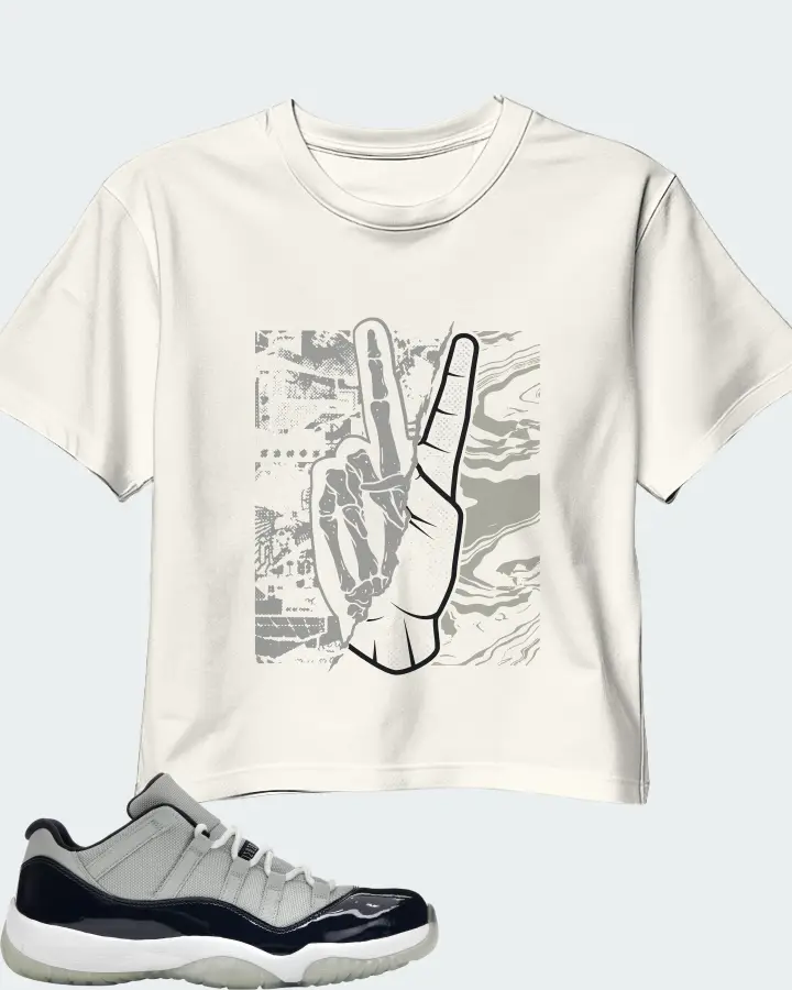 Jordan 11 Retro Low Sneaker Matching Ecru White Crop Top - Peace of mind