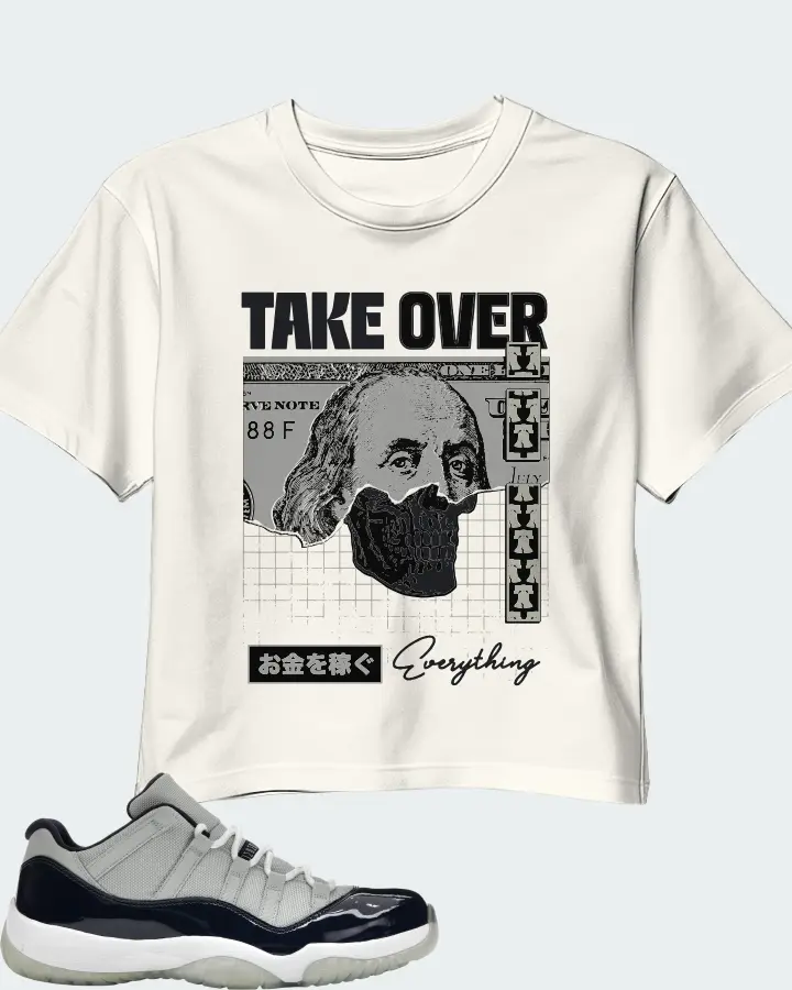Jordan 11 Retro Low Sneaker Matching Ecru White Crop Top - Take Over