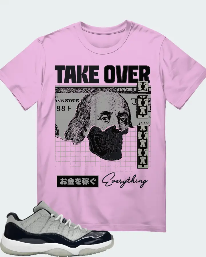 Jordan 11 Retro Low Sneaker Matching Lilac T-Shirt - Take Over
