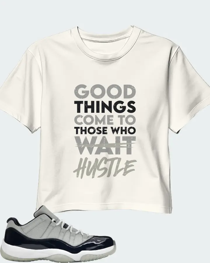 Jordan 11 Retro Low Sneaker Matching Ecru White Crop Top - Good Things Come