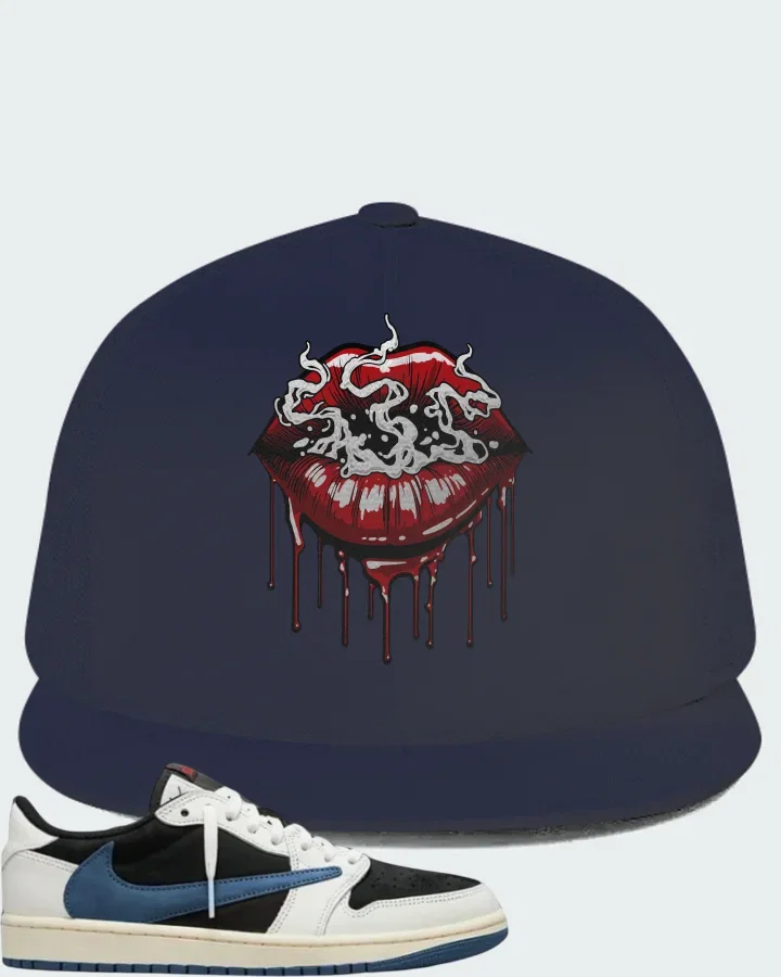 Air Jordan 1 Low Travis Scott Navy Matching Hat