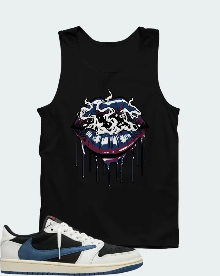 Air Jordan 1 Low Travis Scott Navy Matching Tank Top