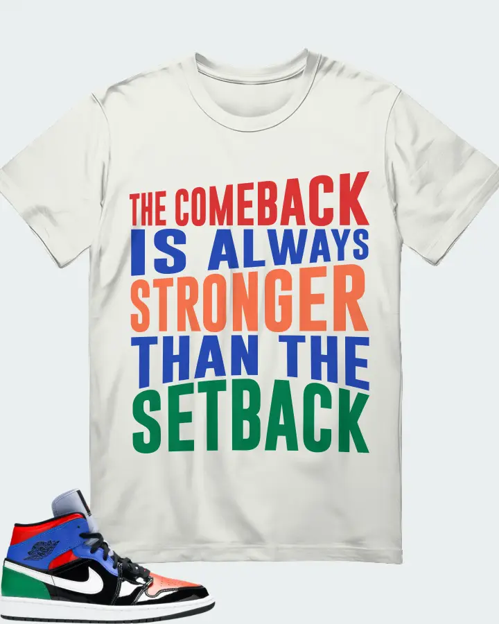 Jordan 1 Mid Sneaker Matching Ash T-Shirt - The Comeback