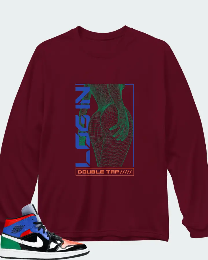 Long Sleeve T-Shirt in Maroon