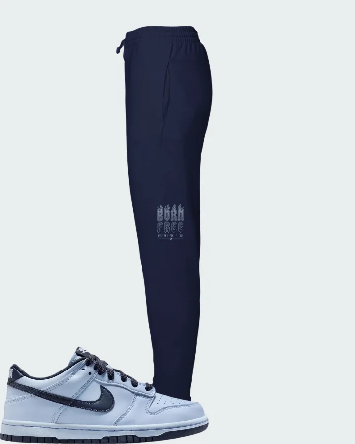 Nike Dunk Low LV8 Hydrogen Blue Thunder Blue Matching Joggers