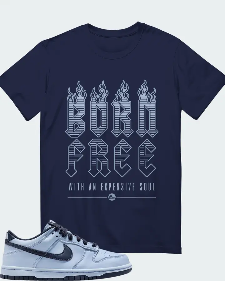 Nike Dunk Low LV8 Hydrogen Blue Thunder Blue Matching T-Shirt
