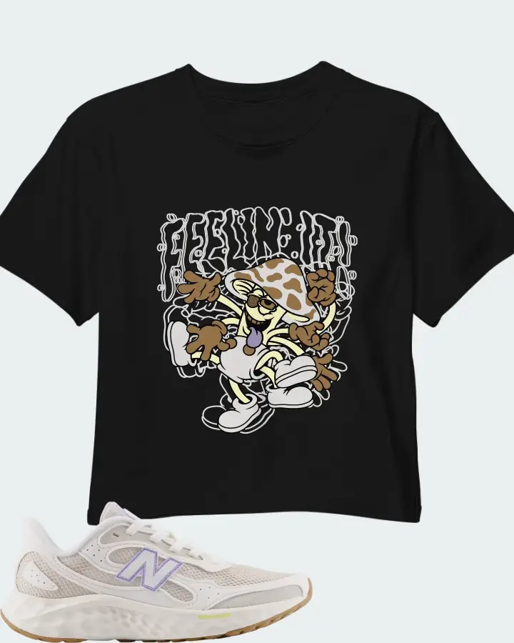 New Balance Fresh Foam Arishi v4 Tiralux Sea Salt with Timberwolf Daybreak Matching Crop Top