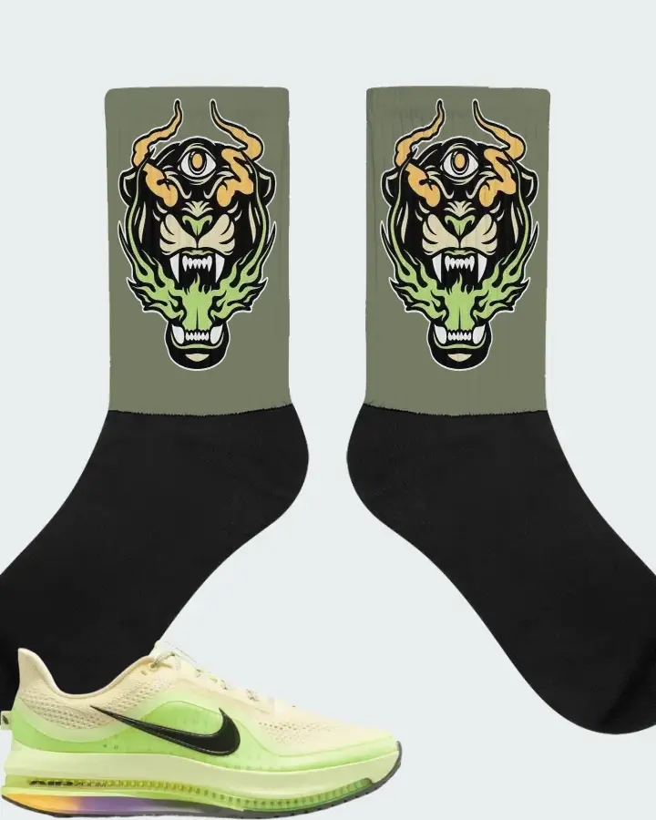 Nike Pegasus Premium Alabaster Volt Matching Socks