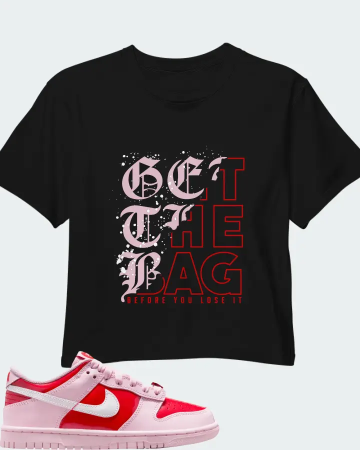 Nike Dunk Low GS Pink Valentiness Day 2026 Matching Crop Top