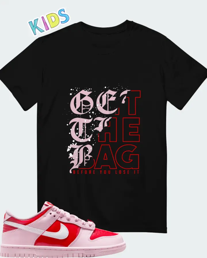 Nike Dunk Low GS Pink Valentiness Day 2026 Matching Kid's T-Shirt