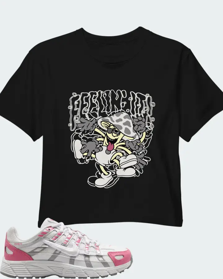 Nike P-6000 GS Off-White Peony Matching Crop Top