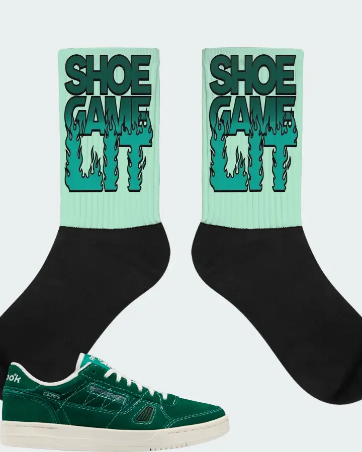 Reebok LT Court Sneaker Matching Mint Socks - Shoe Game Lit Refreshed