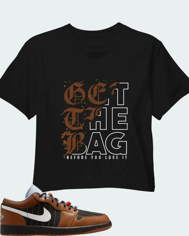 Air Jordan Low SE Black Light British Tan Matching Crop Top