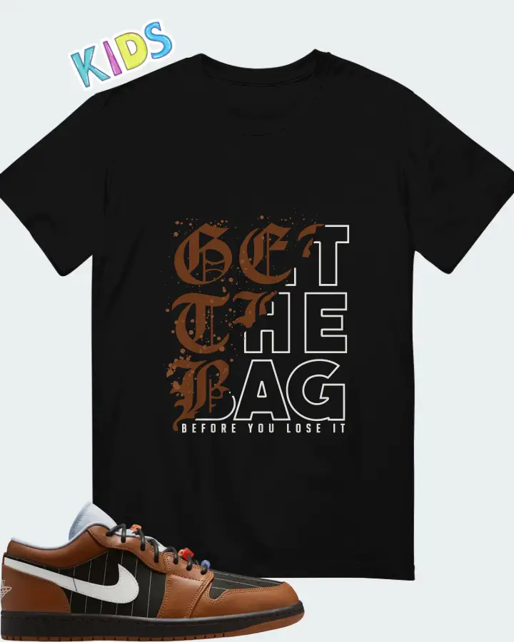 Air Jordan Low SE Black Light British Tan Matching Kid's T-Shirt